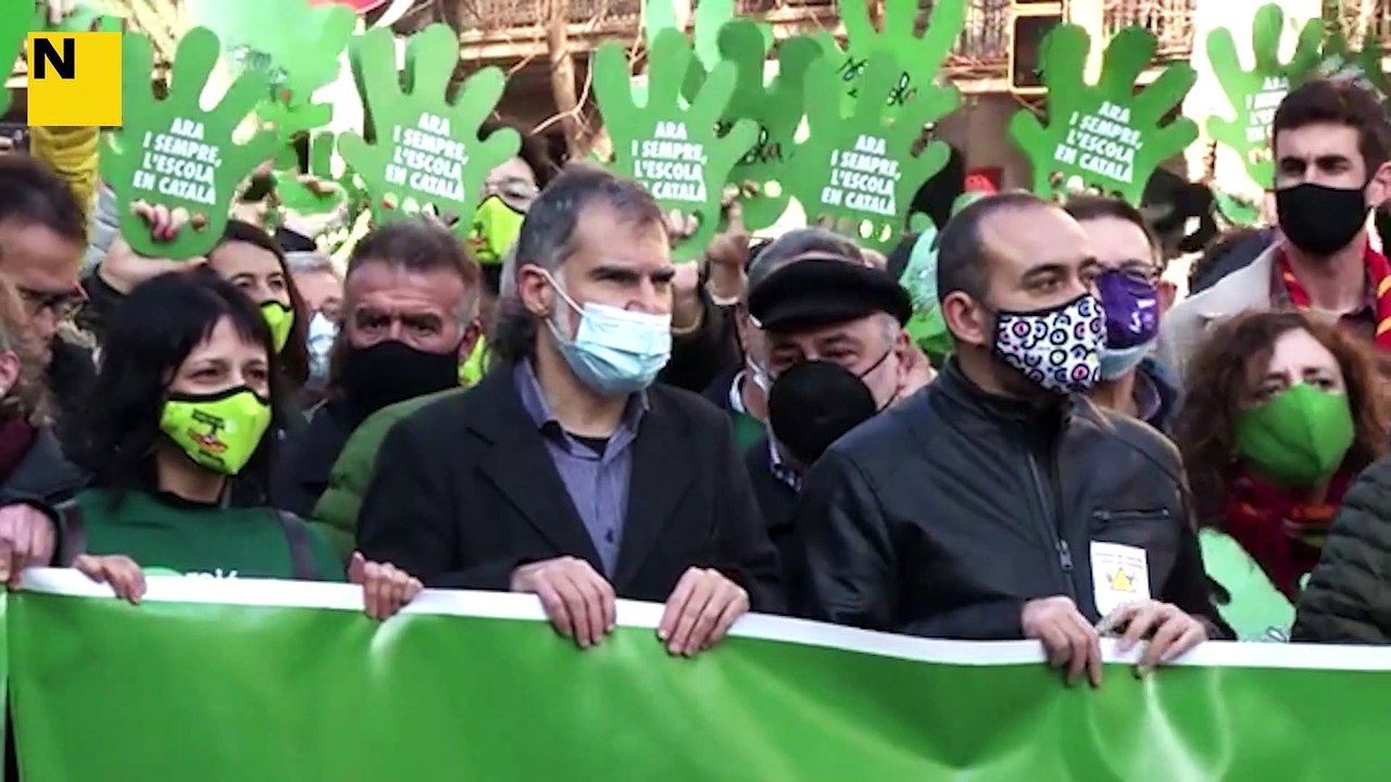 Som Escola i els sindicats majoritaris encapçalen la marxa per la immersió amb el lema 'Ara i sempre l'escola en català'