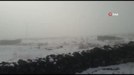 Iğdır'ın yüksek kesimlerinde kar yağışı etkili oluyor