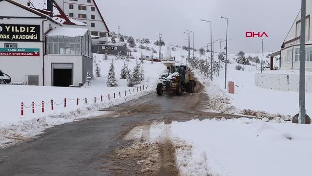 YILDIZ DAĞI'NDA KAR KALINLIĞI 25 SANTİM OLDU