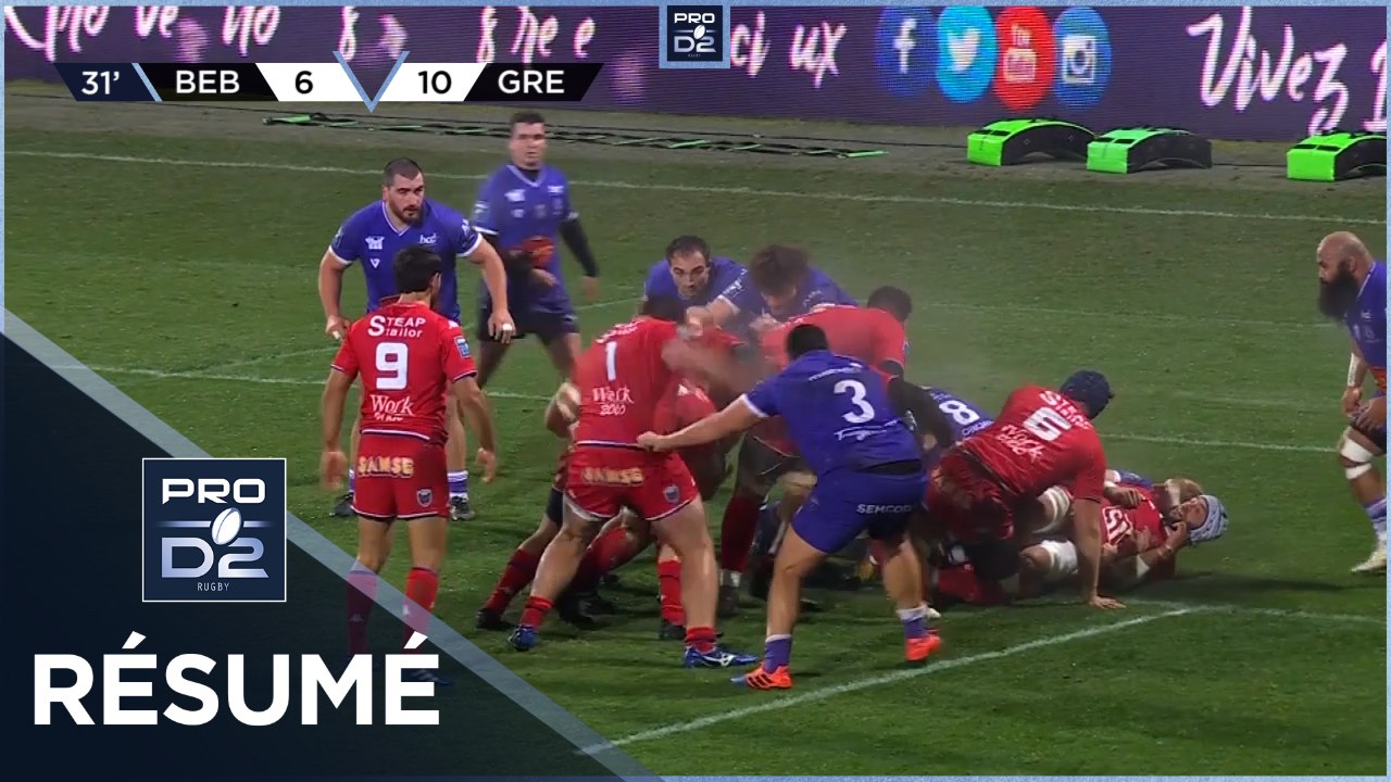 PRO D2 - Résumé US Bressane-FC Grenoble Rugby: 30-20 - J15 - Saison 2021/2022