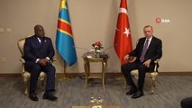 Son Dakika | Cumhurbaşkanı Erdoğan, Kongo Demokratik Cumhuriyeti Cumhurbaşkanı Felix Tshisekedi ile bir araya geldi