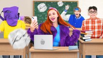 JOCK VS NERD 16 Types of Students at SCHOOL Funny Relatable Situations by 123 GO! CHALLENGE