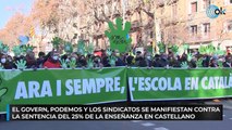 El Govern, Podemos y los sindicatos se manifiestan contra la sentencia del 25% de la enseñanza en castellano