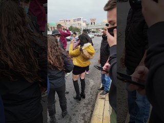 Onlookers Help People Escape Vehicle After Accident