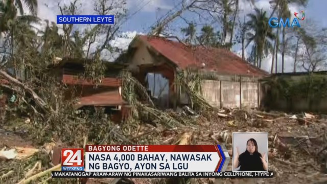 Nasa 4,000 bahay, nawasak ng bagyo, ayon sa LGU | 24 Oras Weekend