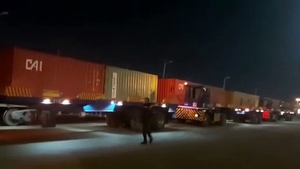 وصول ثالث رحلات قطار حاويات السخنة لبورسعيد