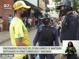 Funcionarios de Seguridad del estado Guárico continúan desplegados en zonas comerciales y bancarias
