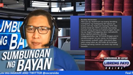 Sumbungan Ng Bayan: P500 NA TUBO KADA LINGGO SA P5000 NA UTANG, INIREREKLAMO!