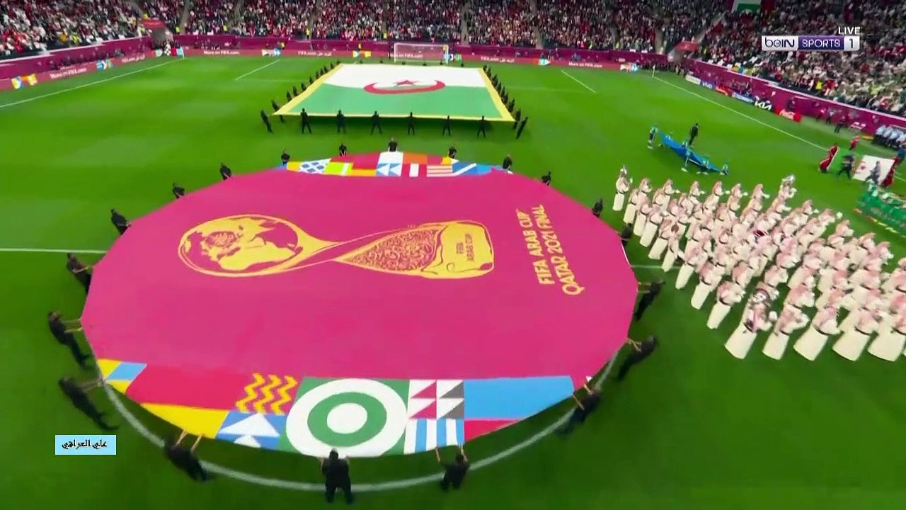 الشوط الاول مباراة الجزائر وتونس في نهائي بطولة كاس العرب 18-12-2021