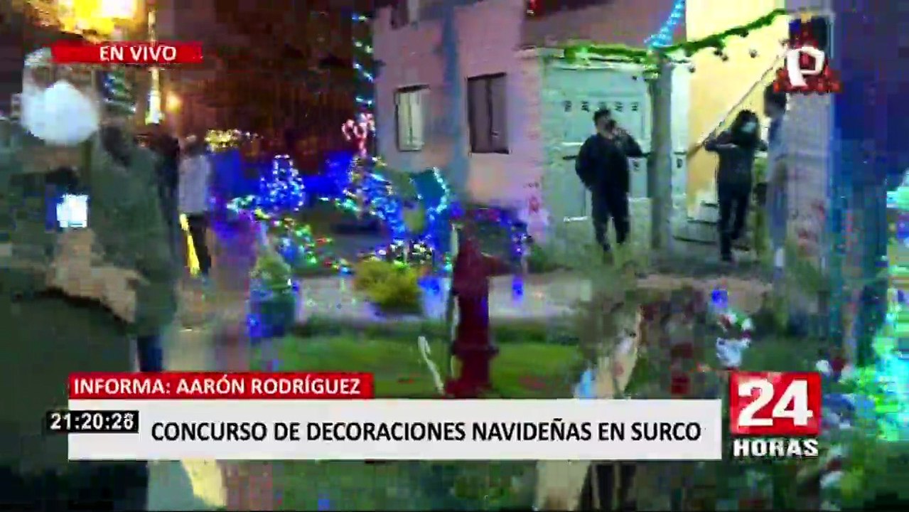 Surco: vecinos se organizan y participan en concurso de decoraciones navideñas