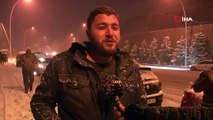 Konya'da kar yağışını oyun havasıyla karşıladılar