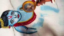 Cute Krishna ji ki Rangoli,Sri Krishna rangoli by Reema Sharma, मनमोहक मनमोहन श्री कृष्णा रंगोली