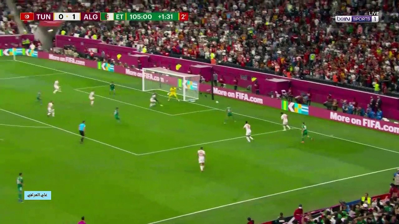 الاشواط الاضافية مباراة الجزائر وتونس في نهائي...