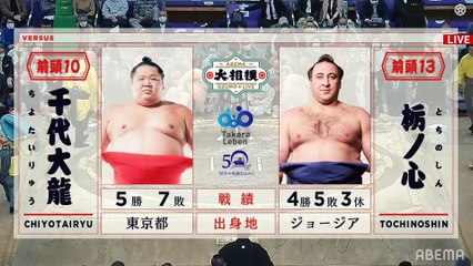 Chiyotairyu vs Tochinoshin - Kyushu 2021, Makuuchi - Day 13