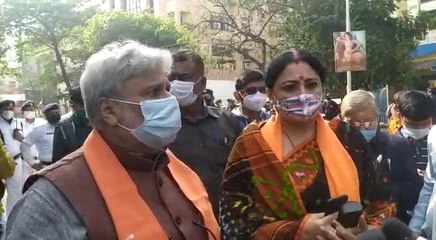 নির্বাচন কমিশনের অফিস থেকে বেরিয়ে শিশির বাজোরিয়া ও অগ্নিমিত্রা পালের বক্তব্য