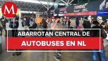 Incrementa afluencia de pasajeros en Central de Autobuses de Monterrey por fiestas decembrinas