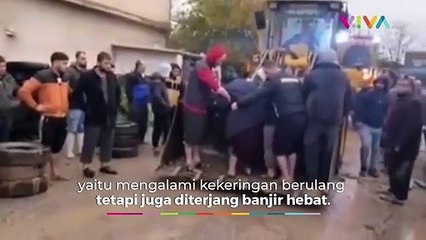 Banjir Irak Porak-porandakan Rumah dan Kendaraan Warga