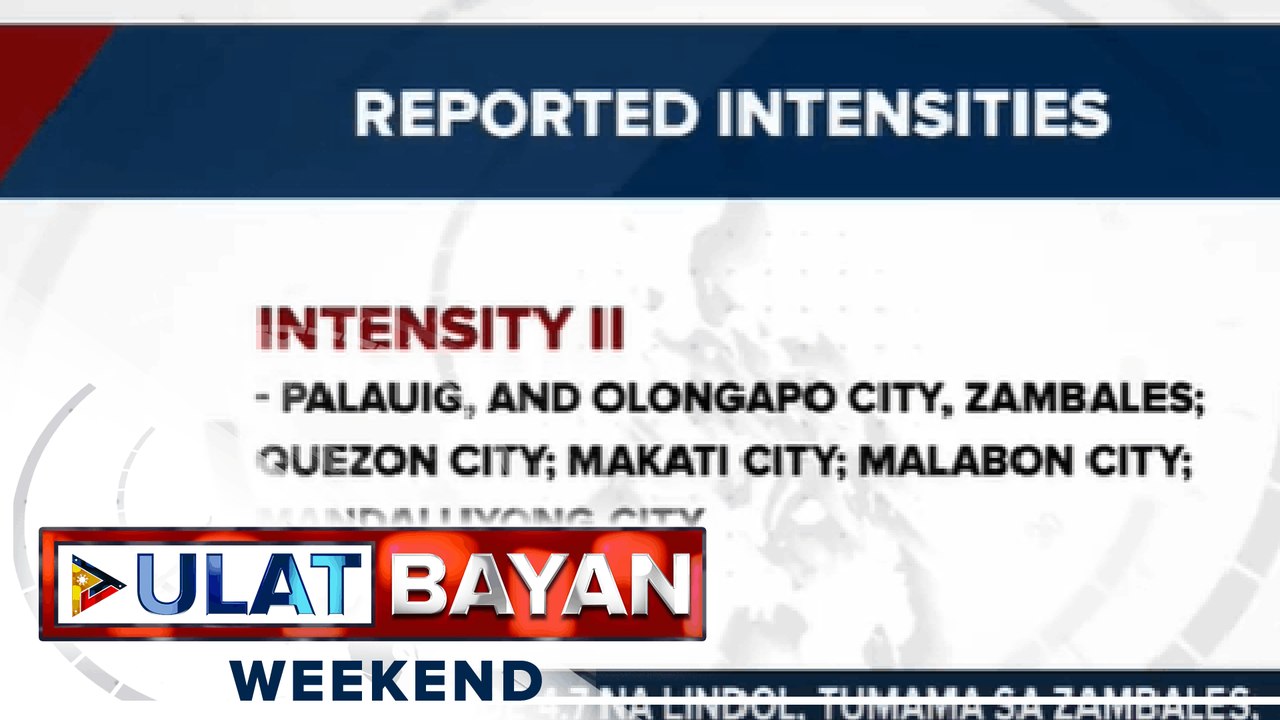 Magnitude 4.7 na lindol, tumama sa Zambales; Pagyanig, naramdaman din sa ilang lugar sa NCR