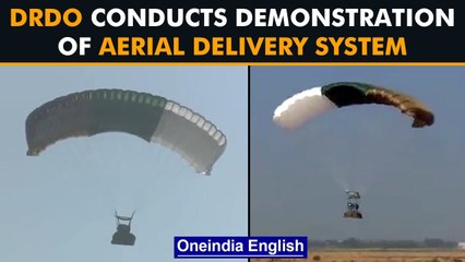 DRDO conducts demonstration of an Aerial Delivery system of 500 kg capacity, Watch |Oneindia News