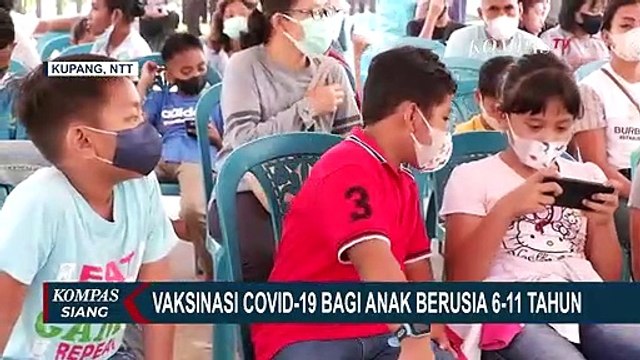 Anak-anak Kupang Penuhi Sentra Vaksinasi di Mapolsek Oebobo NTT! Yuk, Ajak Si Kecil Vaksin!