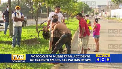 ¡Tragedia! Motociclista pierde la vida al estrellarse contra una roca en San Pedro Sula