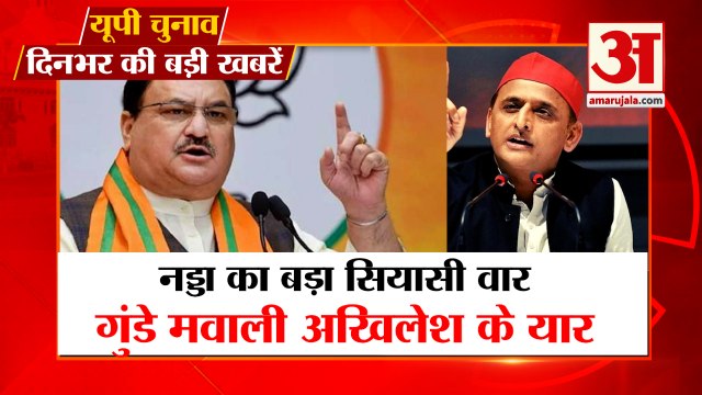 UP Chunav 2022: UP Election News | Uttar Pradesh Headlines| जेपी नड्डा का अखिलेश यादव पर प्रहार