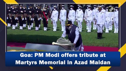 PM Modi offers floral tributes at Martyrs' Memorial on Goa Liberation Day