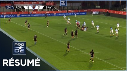 PRO D2 - Résumé Rouen Normandie Rugby-Aviron Bayonnais: 27-28 - J15 - Saison 2021/2022