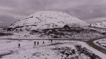 (DRONE) Kula-Salihli Unesco Global Jeoparkı beyaza büründü