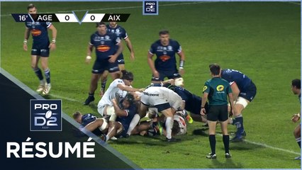 PRO D2 - Résumé SU Agen-Provence Rugby: 20-18 - J15 - Saison 2021/2022