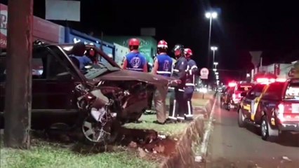 Câmera de segurança flagra acidente que resultou em morte na Av. Carlos Gomes