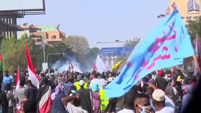 Protestos contra golpe militar no Sudão