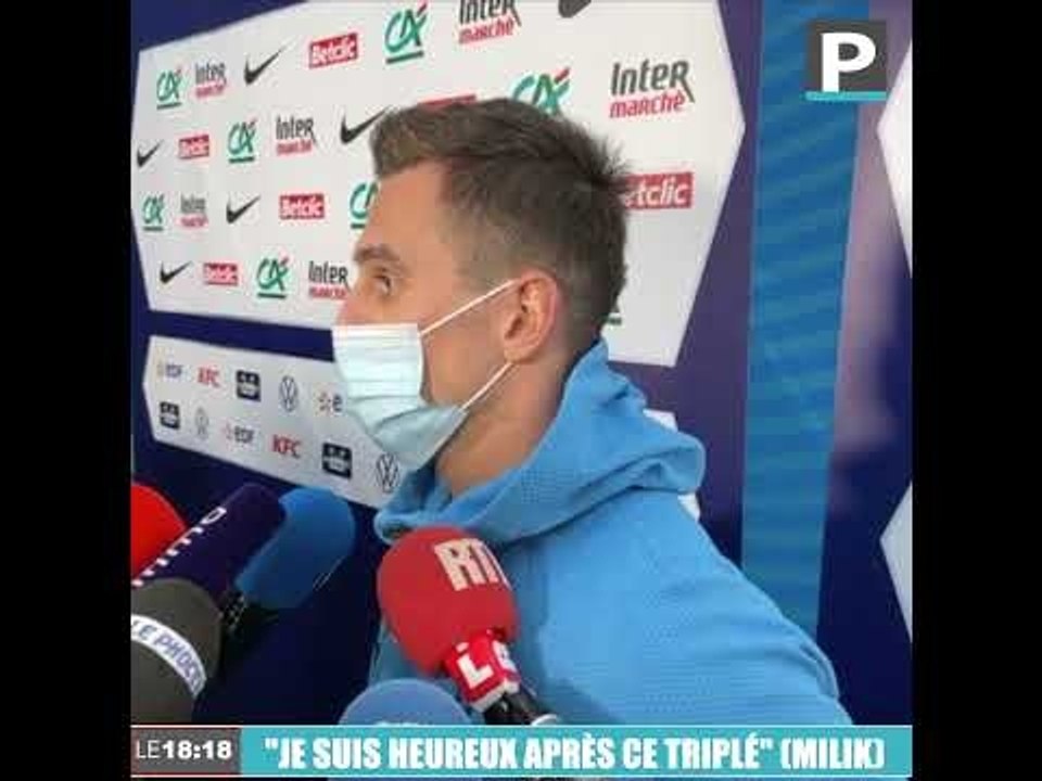 OM-Cannet-Rocheville : "Ce triplé me rend heureux" (Milik)