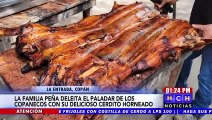 Desde chace 20 años la Familia Peña delita el paladar de los copanecos con el delicioso cerdito horneado