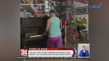 Lalaki, nag-piano habang binabaha ang bahay sa kasagsagan ng Bagyong Odette | 24 Oras Weekend