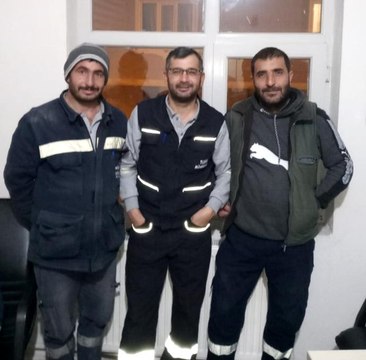 Kar ve tipide mahsur kalan VEDAŞ ekibi kurtarıldı