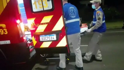 Mulher fica ferida ao ser atropelada por moto no Coqueiral