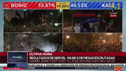 Pueblo de Chile espera en próximos minutos discurso de Gabriel Boric