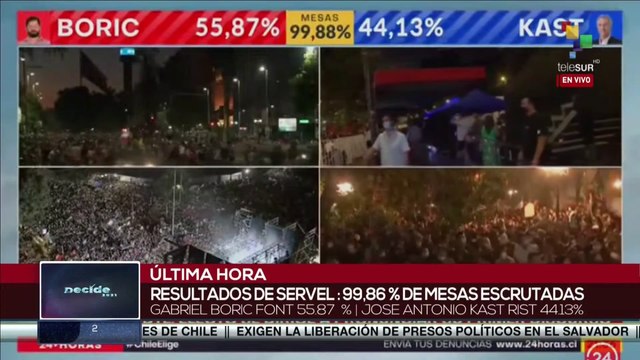 Pueblo de Chile espera en próximos minutos discurso de Gabriel Boric