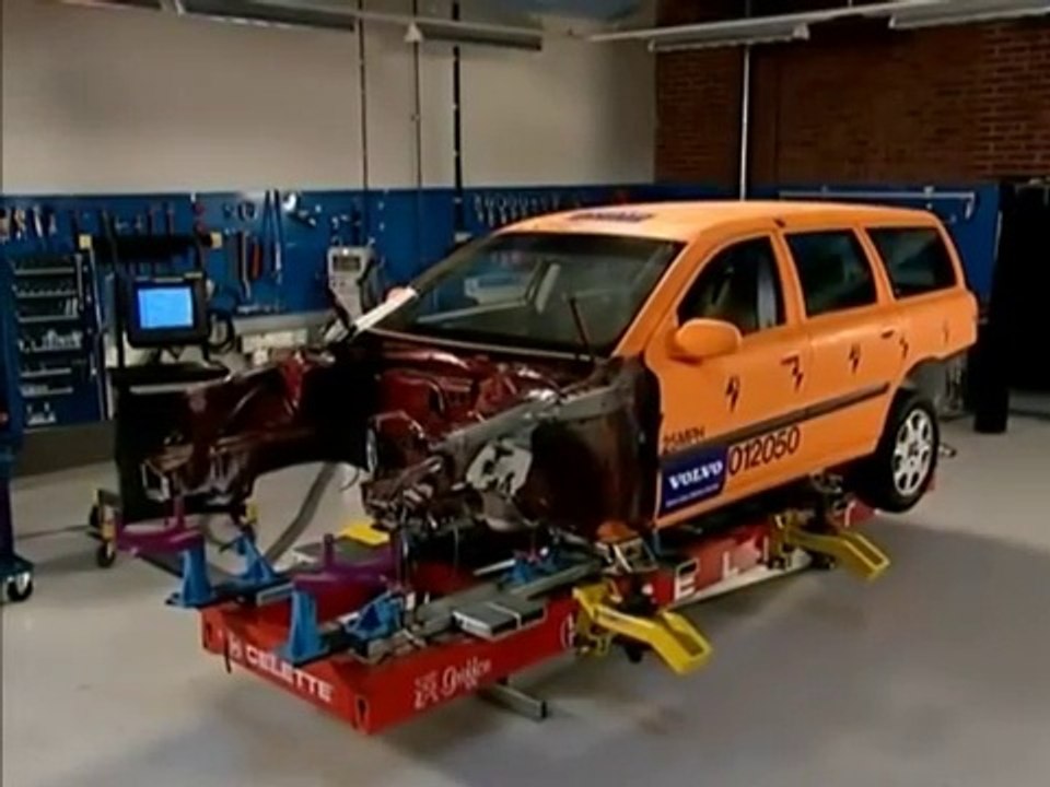 On the Road Again Volvo crash test with Celette Equipment History of Collision Repair Industry