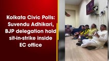Kolkata civic polls: Suvendu Adhikari, BJP delegation hold sit-in strike inside EC office
