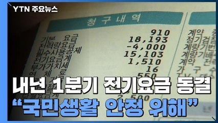 내년 1분기 전기요금 동결..."국민생활 안정 위한 것" / YTN