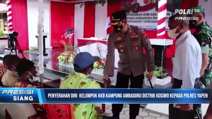 Kelompok KKB Kampung Ambaidiru Distrik Kosiwo Serahkan Diri ke NKRI