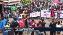Jalan Rusak, Warga Dan Mahasiswa Blokade Jalan