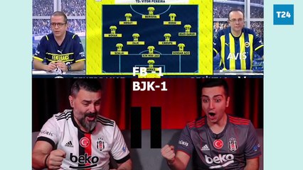 Fenerbahçe ve Beşiktaş spikerlerinin gol sevinci ekrana böyle yansıdı