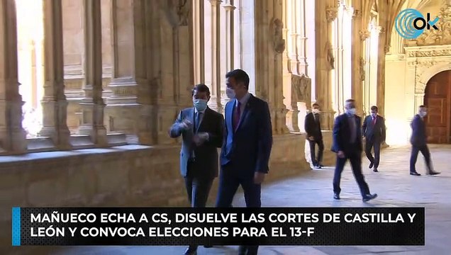 Mañueco echa a Cs, disuelve las Cortes de Castilla y León y convoca elecciones para el 13-F