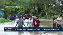 Pengungsi Korban Banjir di Kabupaten Nias Utara Ditampung di Gedung Sekolah Dasar