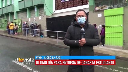 Reportan filas en el último día de entrega de la canasta estudiantil en La Paz