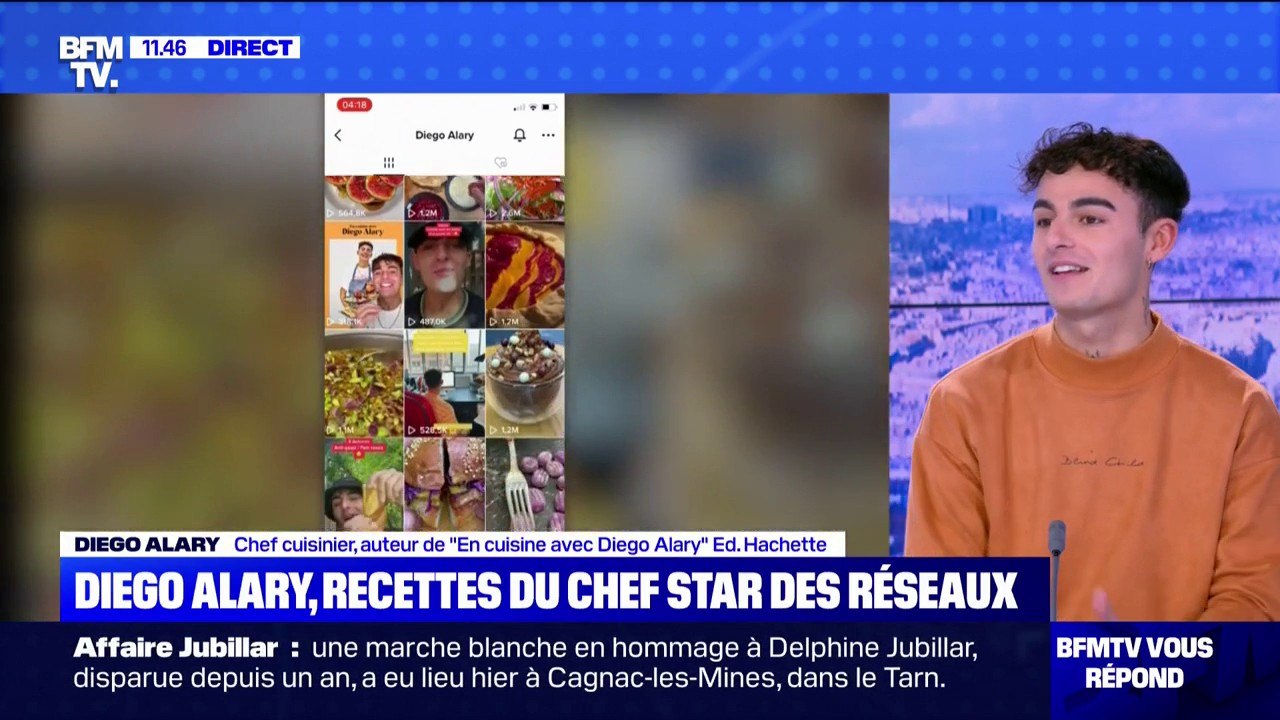 Son succès sur TikTok, ses nouvelles recettes, son premier livre... Diego Alary vous répond sur BFMTV