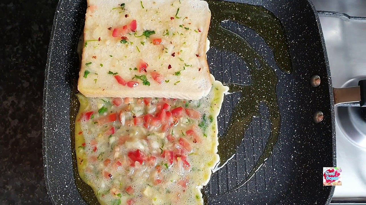 Cheese Egg Toast Breakfast Recipe - One Pan Egg Toast - Omelette Sandwich - Food Ocean-FANTASTIC RECIPES